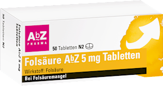 AbZ Pharma Folsäure AbZ 5 mg Tabletten AbZ Pharma