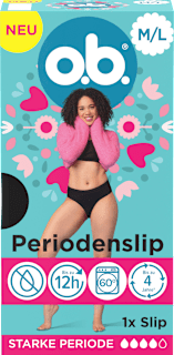 Periodenunterwäsche schwarz, Gr. M/L o.b.