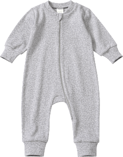 Schlafanzug mit Ripp-Struktur, grau, Gr. 86/92 ALANA