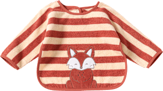 Lätzchen mit Ärmel & Fuchs-Motiv, braun ALANA