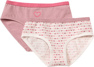 Slips mit Herz-Muster, rosa + weiß, Gr. 98/104 ALANA