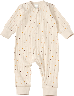 Schlafanzug mit Ajour-Struktur & Blumen-Muster, beige, Gr. 86/92 ALANA