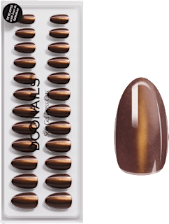 Künstliche Nägel, Soft Gel Press Ons Glass Brown Doonails