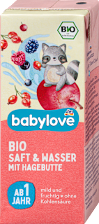 Bio osvežilni napitek s sadnim sokom in izvlečkom šipka, po dopolnjenem 1. letu starosti babylove