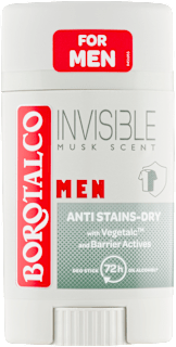 MEN deodorant stick Invisible Musk Scent Borotalco
