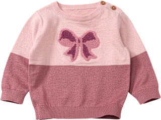 Pullover aus Strick mit Schleifen-Motiv, rosa, Gr. 74 ALANA