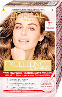 Tartós hajfesték, hamvasszőke 7.1 L'ORÉAL PARiS EXCELLENCE Creme