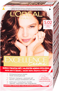Tartós hajfesték, irizáló világosbarna 5.02 L'ORÉAL PARiS EXCELLENCE Creme
