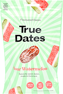 Ízesített datolya, savanyú görögdinnye ízű True Dates