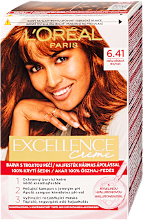 Tartós hajfesték, mogyoró 6.41 L'ORÉAL PARiS EXCELLENCE Creme