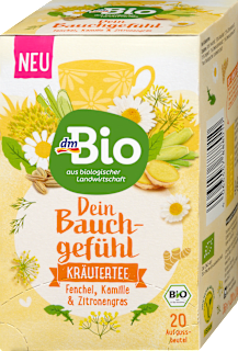 Kräutertee "Dein Bauchgefühl" mit Fenchel, Kamille & Zitronengras (20 Beutel) dmBio
