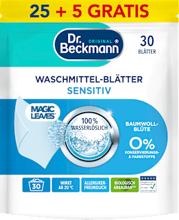 Waschmittel Blätter Sensitiv Dr. Beckmann