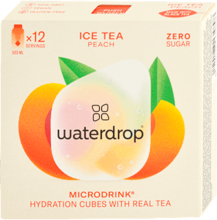 Pezsgőkocka Microdrink, barackos jegestea ízű waterdrop
