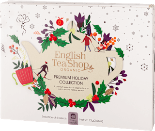Zestaw herbat ekologicznych w pudełku Premium Holiday Collection, 48 saszetek English Tea Shop