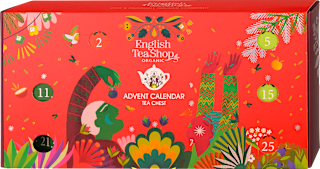 Kalendarz adwentowy z ekologicznymi herbatami Chest, czerwony English Tea Shop