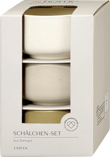 Schälchen-Set aus Steingut 3tlg dm home
