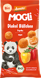 Kindersnack Dinkel Bällchen Paprika, ab 3 Jahren MOGLi
