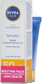 Sonnencreme Gesicht sensitiv LSF 50 + Sonnenmilch LSF 30 NIVEA SUN