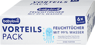 Feuchttücher mit 99% Wasser (6x80 St) babylove