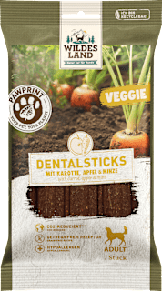 Kausnack Hund, veggie Dentalsticks (7 Stück) Wildes Land