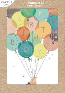 Grußkarte Mehrstückpackung Geburtstag CACTUS