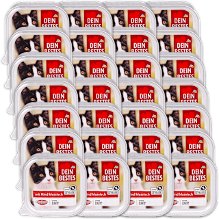 Potpuna hrana za mačke s govedinom, 28 x 100 g DEIN BESTES