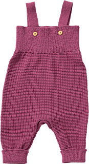 Latzhose aus Strick & mit Mitwachsfunktion, lila, Gr. 74 ALANA