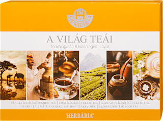 Díszdobozos teaválogatás világ teái, 6x5 filter HERBÁRIA