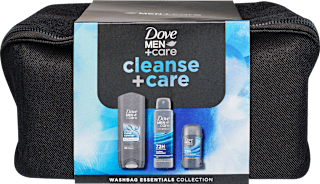 Férfi ajándékcsomag, Cleanse + care, neszesszer Dove MEN+CARE