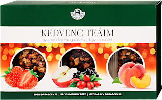 Díszdobozos teaválogatás 3 féle gyümölcsös teakeverék, 3x50  HERBÁRIA