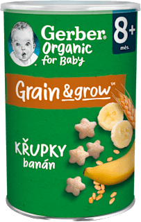 Grain & grow křupky s příchutí banánu Gerber Organic