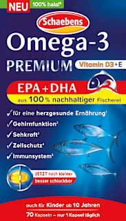 Omega-3 Premium Fischöl Kapseln 70 St Schaebens