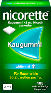 nicorette Kaugummi 2 mg Nicotin whitemint nicorette