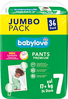 Premium bugyipelenka, 7-es méret (17+ kg), jumbopack babylove