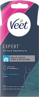 Strisce depilatorie viso pelli sensibili Veet