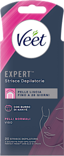 Strisce depilatorie viso, pelli normali Veet
