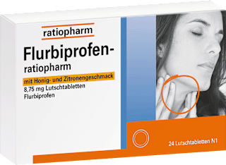 ratiopharm Flurbiprofen-ratiopharm mit Honig- und Zitronengeschmack 8,75 mg Lutschtabletten ratiopharm