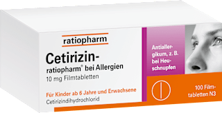 ratiopharm Cetirizin-ratiopharm bei Allergien 10 mg Filmtabletten ratiopharm