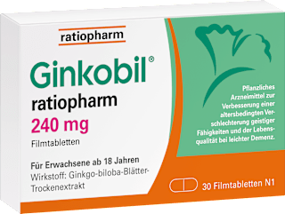 Ginkobil ratiopharm 240 mg Filmtabletten Ginkobil