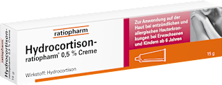 Hydrocortison-ratiopharm® 0,5 % Creme bei allergischen und entzündlichen Hautirritationen,  Juckreiz, sonnenbeanspruchter Haut und Insektenstichen ratiopharm