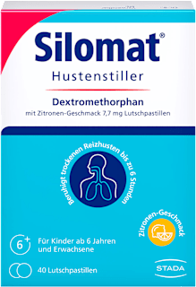Silomat Hustenstiller Dextromethorphan mit Zitronen-Geschmack 7,7 mg Lutschpastillen Silomat