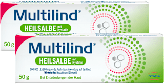 Multilind Heilsalbe mit Nystatin 100 000 I.E./200 mg pro 1 g Paste (2x50 g) STADA