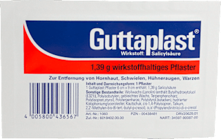 Guttaplast 1,39 g wirkstoffhaltiges Pflaster 6 x 9 cm Hansaplast