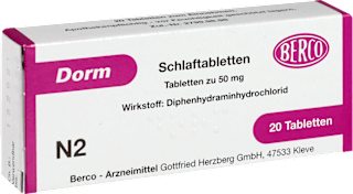 Dorm Schlaftabletten, Tabletten zu 50 mg Diphenhydraminhydrochlorid Dorm