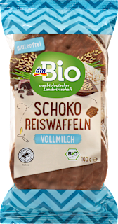 Wafle ryżowe mlecznej czekoladzie dmBio