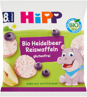 BIO rýžové oplatky s příchutí borůvek HiPP