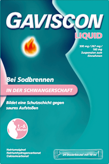 Gaviscon Liquid 500 mg / 267 mg / 160 mg Suspension zum Einnehmen Dosierbeutel 24x10ml GAVISCON
