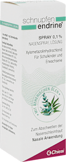 schnupfen endrine Spray 0,1 % Xylometazolinhydrochiorid Nasenspray Lösung schnupfen endrine
