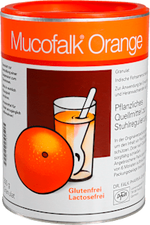 Mucofalk Orange, Indische Flohsamenschalen 3,25g / 5g  Granulat Mucofalk