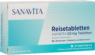 Reisetabletten SANAVITA 50 mg Dimenhydrinat Tabletten SANAVITA